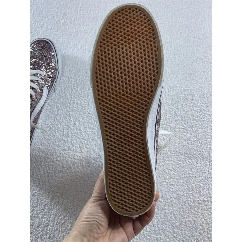 Vans Off Wall TheSK8-HI Slim Zip Sneaker TrueGlitter Women 10.5 Men 9 Unisex EUC - Picture 12 of 13